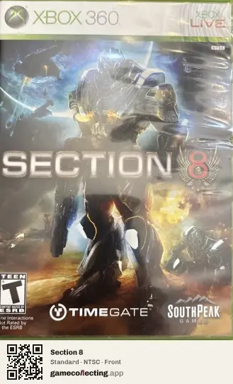 Section 8 Xbox 360, NTSC box front