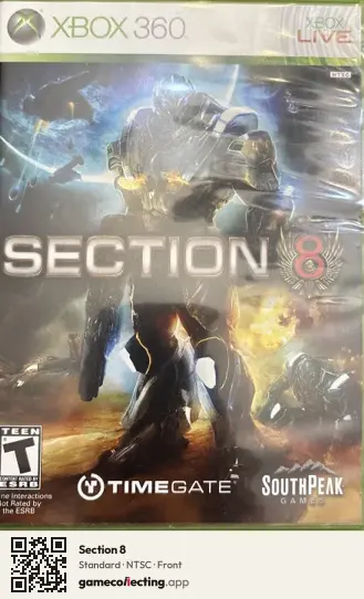 Section 8 Xbox 360, NTSC box front