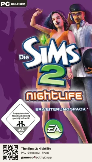 The Sims 2: Nightlife Computer, Germany box front