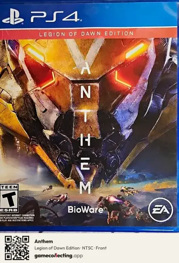 Anthem PlayStation 4, NTSC box front