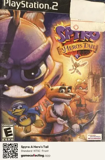 Spyro: A Hero's Tail PlayStation 2, NTSC box front