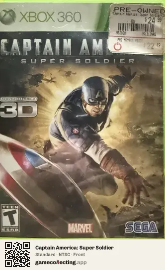 Captain America: Super Soldier Xbox 360, NTSC box front