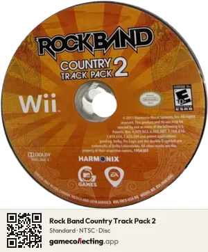Rock Band Country Track Pack 2 Nintendo Wii, NTSC disc