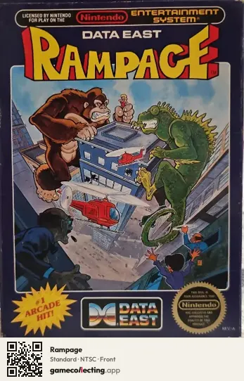 Rampage Nintendo Entertainment System, NTSC box front