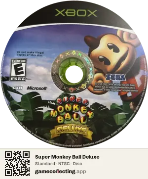 Super Monkey Ball Deluxe Xbox, NTSC disc