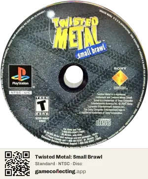 Twisted Metal: Small Brawl PlayStation, NTSC disc