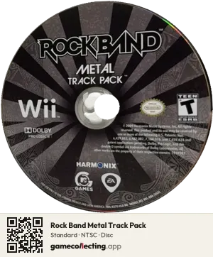 Rock Band Metal Track Pack Nintendo Wii, NTSC disc