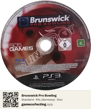 Brunswick Pro Bowling PlayStation 3, PAL disc