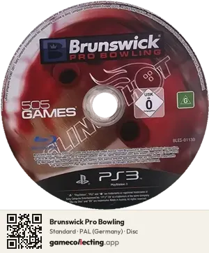 Brunswick Pro Bowling PlayStation 3, PAL disc
