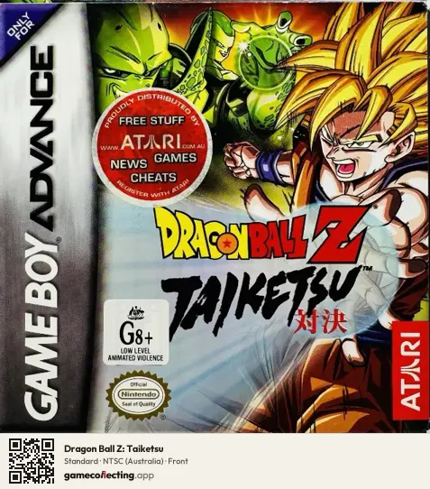 Dragon Ball Z: Taiketsu Game Boy Advance, Australia box front