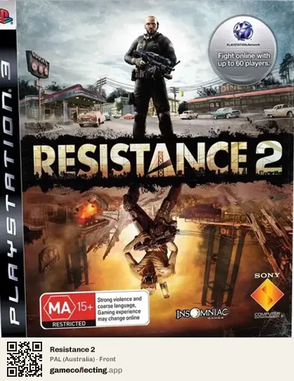 Resistance 2 PlayStation 3, Australia box front