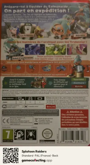 Splatoon Raiders Nintendo Switch 2, France box back