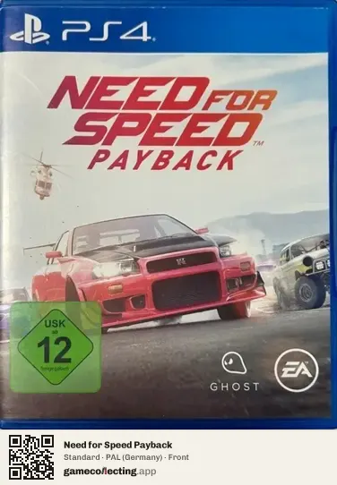 Need for Speed Payback PlayStation 4, Germany box front