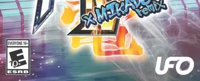 Raiden IV x Mikado Remix, the ESRB box on its front
