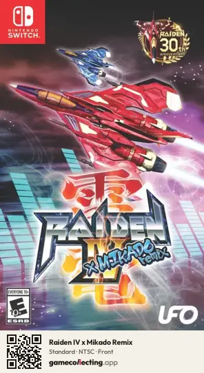 Raiden IV x Mikado Remix Nintendo Switch, NTSC box front
