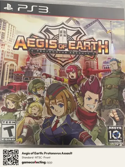 Aegis of Earth: Protonovus Assault PlayStation 3, NTSC box front