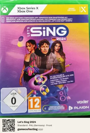 Let's Sing 2024 Xbox Series X, Germany box front