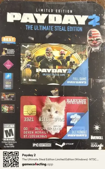 Payday 2 Computer, NTSC box front