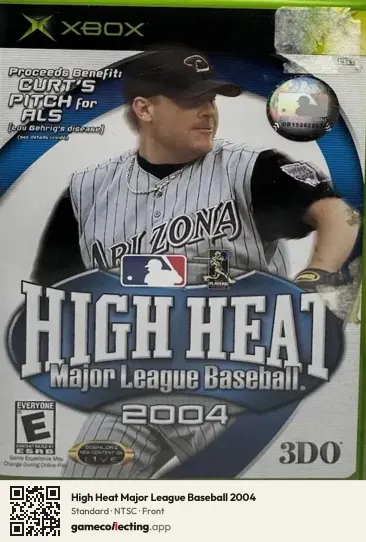 High Heat Major League Baseball 2004 Xbox, NTSC box front
