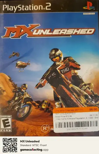 MX Unleashed PlayStation 2, NTSC box front