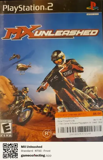 MX Unleashed PlayStation 2, NTSC box front