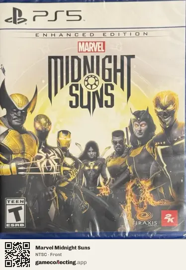 Marvel Midnight Suns PlayStation 5, NTSC box front