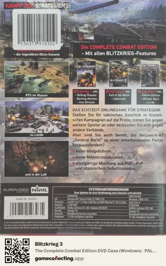 Blitzkrieg 3 Computer, Germany box back
