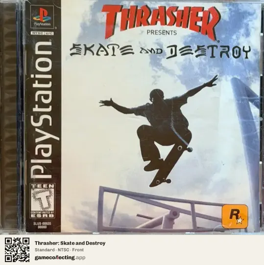 Thrasher: Skate and Destroy PlayStation, NTSC box front