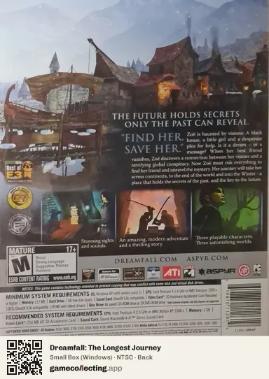 Dreamfall: The Longest Journey Computer, NTSC box back