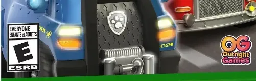 PAW Patrol: Grand Prix, the ESRB box on its front