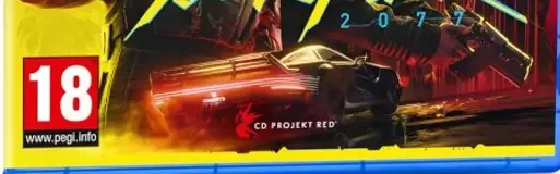 Cyberpunk 2077, the PEGI square on its front
