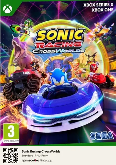 Sonic Racing: CrossWorlds Xbox Series X, PAL box front