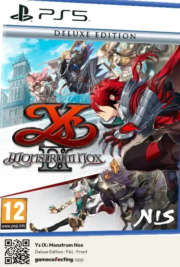 Ys IX: Monstrum Nox PlayStation 5, PAL box front