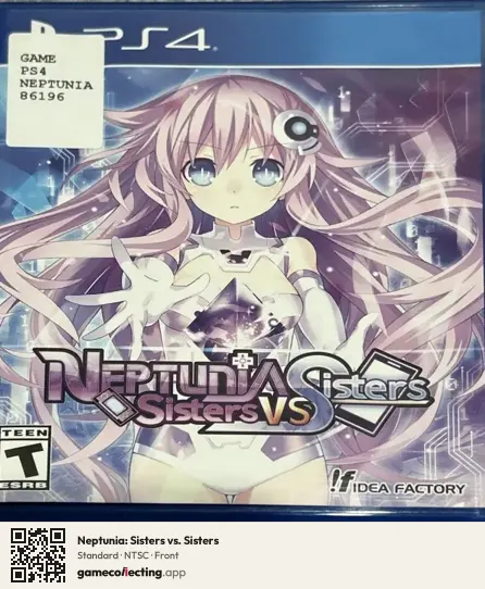 Neptunia: Sisters vs. Sisters PlayStation 4, NTSC box front