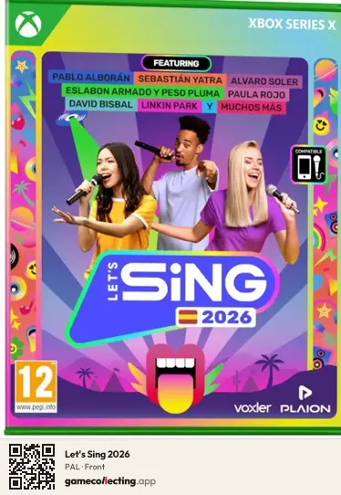 Let's Sing 2026 Xbox Series X, PAL box front