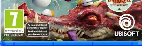 Rayman Legends Retold, the PEGI square on its front