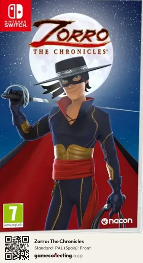 Zorro: The Chronicles Nintendo Switch, Spain box front
