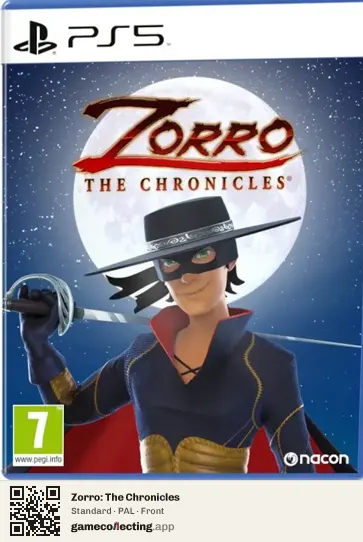 Zorro: The Chronicles PlayStation 5, PAL box front