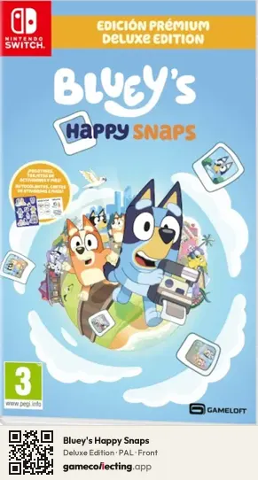 Bluey's Happy Snaps Nintendo Switch, PAL box front