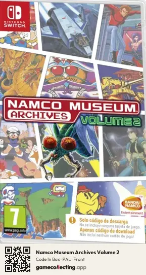 Namco Museum Archives Volume 2 Nintendo Switch, PAL box front