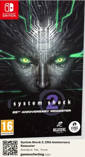 System Shock 2: 25th Anniversary Remaster Nintendo Switch, PAL box front