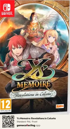 Ys Memoire: Revelations in Celceta Nintendo Switch, PAL box front