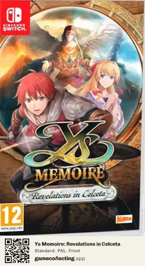Ys Memoire: Revelations in Celceta Nintendo Switch, PAL box front