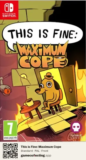This is Fine: Maximum Cope Nintendo Switch, PAL box front