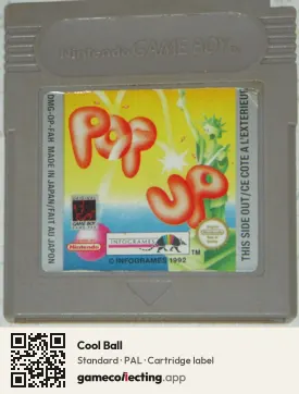 Cool Ball Game Boy, PAL cartridge label