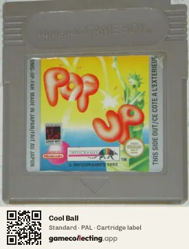Cool Ball Game Boy, PAL cartridge label