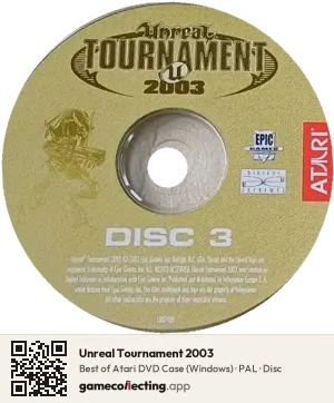 Unreal Tournament 2003 Computer, PAL disc