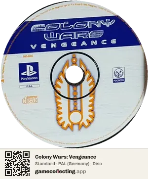 Colony Wars: Vengeance PlayStation, PAL disc