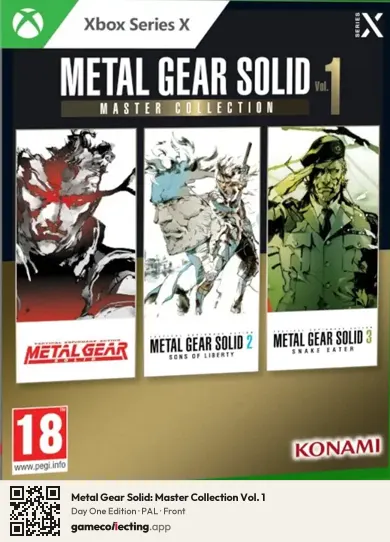 Metal Gear Solid: Master Collection Vol. 1 Xbox Series X, PAL box front