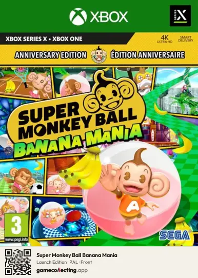 Super Monkey Ball Banana Mania Xbox One, PAL box front
